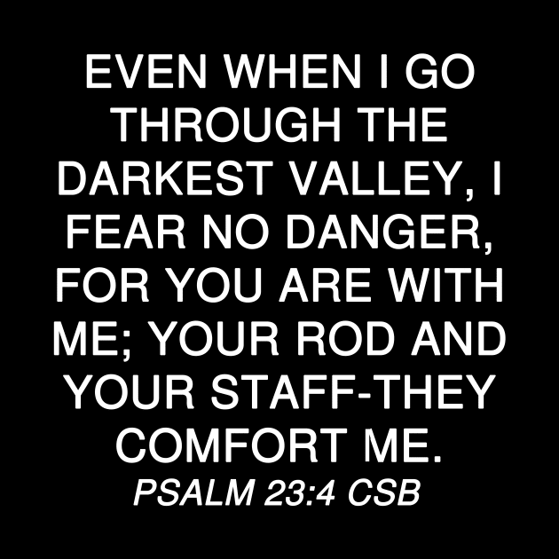 Psalm 23:4 Christian Standard Bible Text by Holy Bible Verses