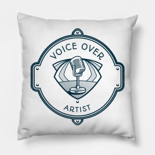 voice over artist - plaque design Pillow