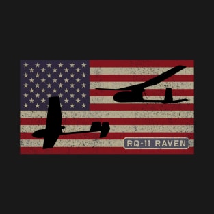 RQ-11 Raven Small Military UAV Drone American Flag Gift T-Shirt