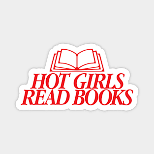 Hot Girls Read Books Red Magnet