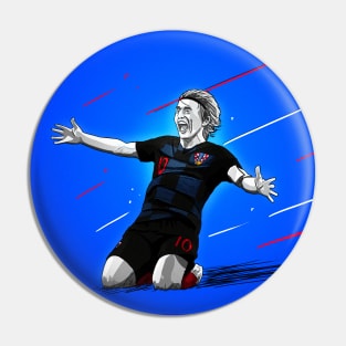 Luka Modric - Croatia 2018 World Cup Football Artwork Pin