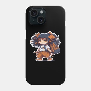 Cute Orange Hair Backpack Kitty Phone Case