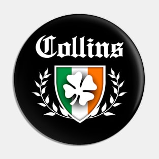 Collins Shamrock Crest Pin