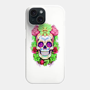 Day of the Dead Sweet Skull Halloween El dia de los Muertos Phone Case