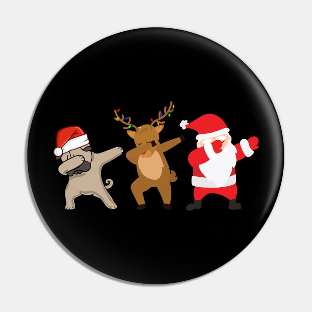 santa pug reindeer dabbing for christmas Pin by Mced