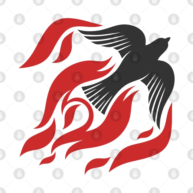 The dove and the flame of fire are symbols of God's Holy Spirit, peace and humility by Reformer