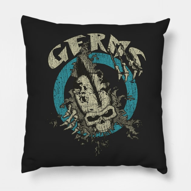 Germs (GI) Skull Ripper 1979 Pillow by JCD666