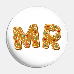 MR Gingerbread Letters Matching Gift for Couples Pin