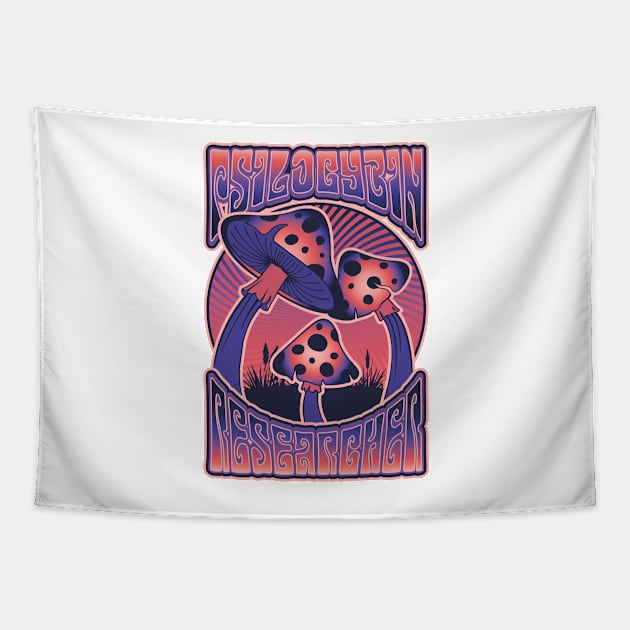 Psilocybin Researcher Purple Hill Tapestry by Daribo