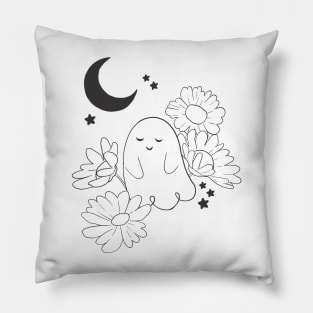 Moon Flower Ghost 2 Pillow