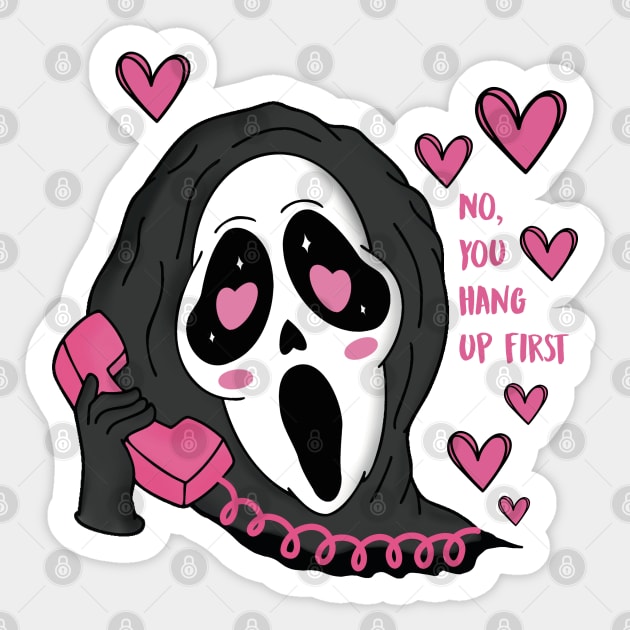 Scream Ghostface Girly Sticker. 