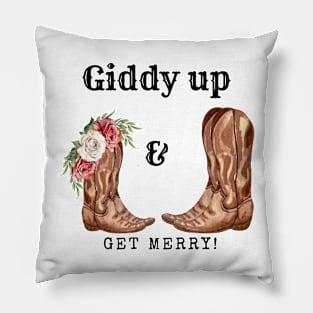 Giddy Up and Get Merry Pillow