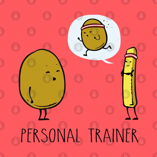 Potato Personal Trainer Funny Workout Humor Premium Gift Premium by Alema Art