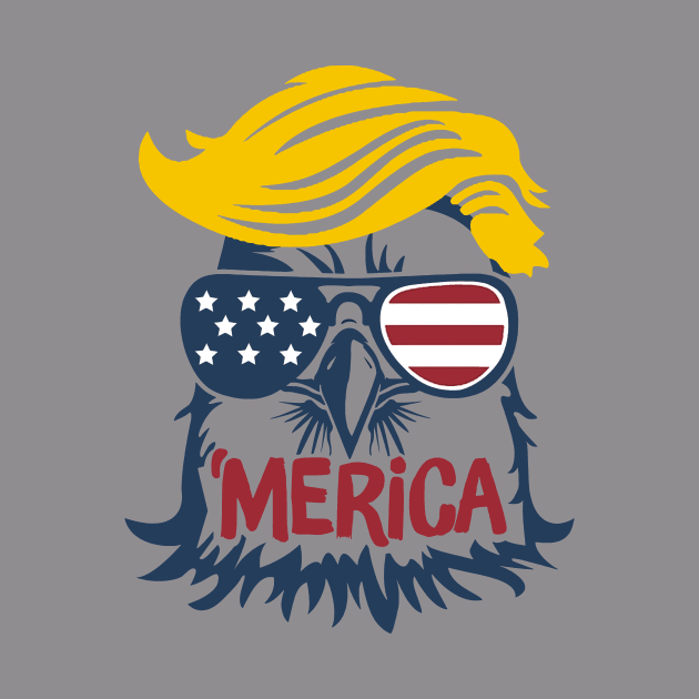 Donald Trump Eagle Merica by Phylis Lynn Spencer