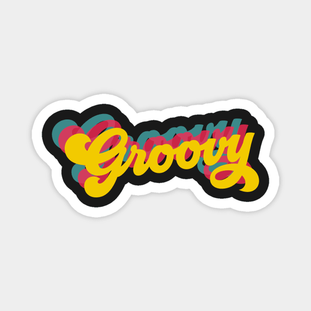 Groovy Retro Magnet by StylishTayla