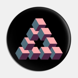 Optical illusion triangle #3 - pink & purple Pin