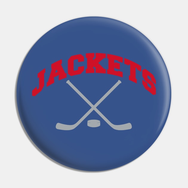 Jackets Hockey Small Logo Pin by CovpaTees