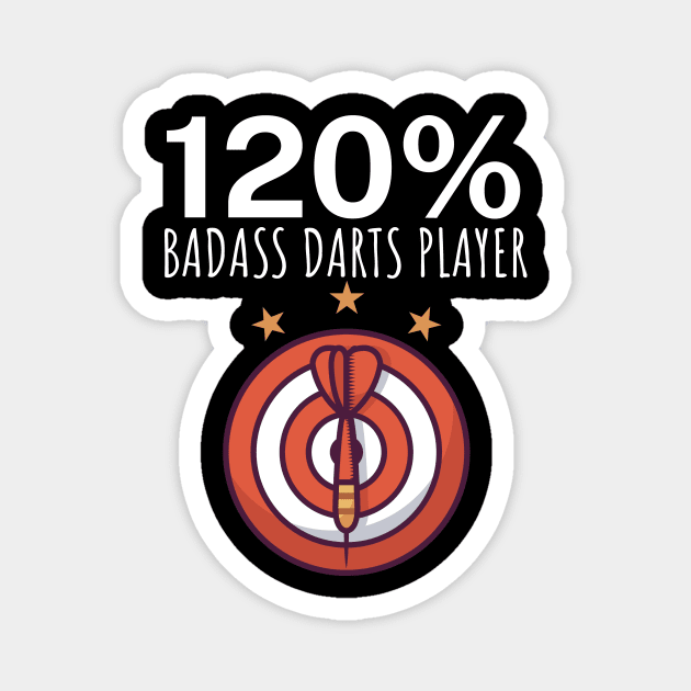 120 Badass Darts Player Magnet by maxcode