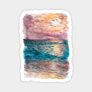 Sea. Sunset Magnet