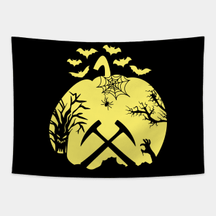 Pumpkin Rockhound Halloween Tapestry