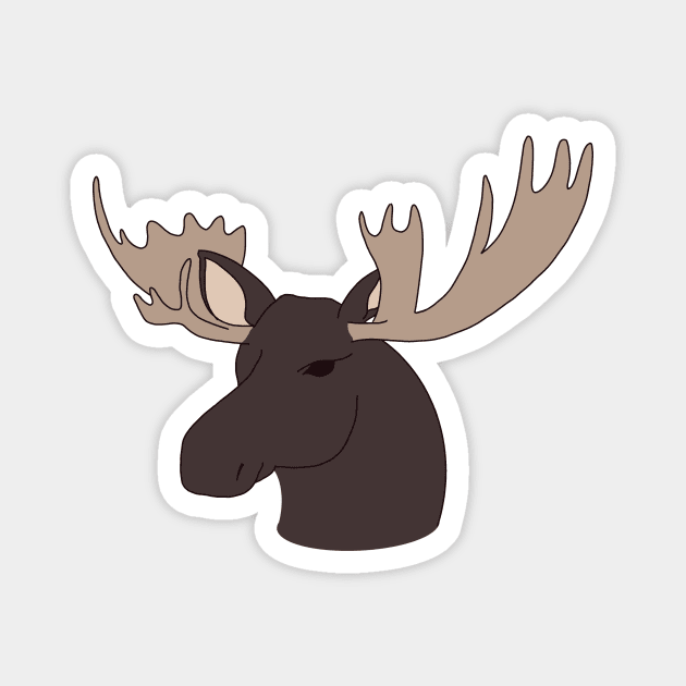 Moose Head Magnet by Emberpixie