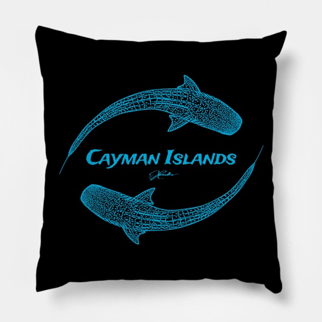 Cayman Islands Whale Sharks Pillow by jcombs