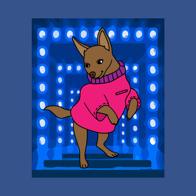 Funny Fashionable Dancing Dog by flofin