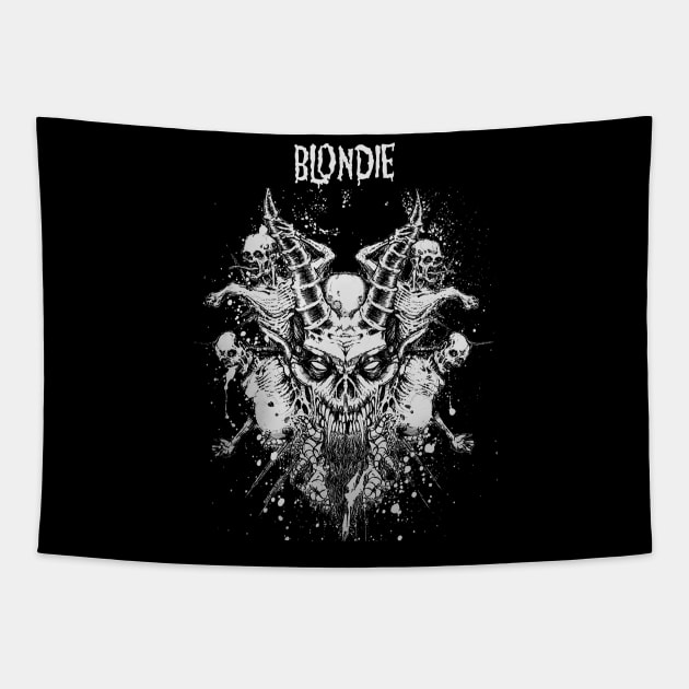 Dragon Skull Play Blon Tapestry by Teropong Kota