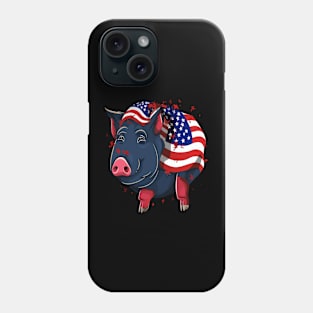 Patriotic Pot-Bellied Pig Phone Case