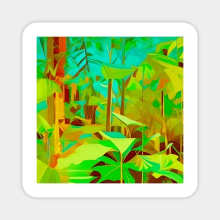 Tropical Forest Abstract Magnet