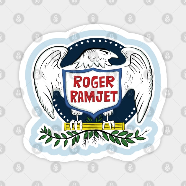 Roger Ramjet Bald Eagle Magnet by GraficBakeHouse