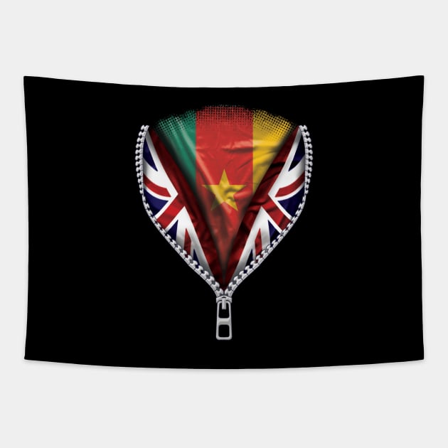 Cameroonian Flag  Cameroon Flag zipped British Flag - Gift for Cameroonian From Cameroon Tapestry by Country Flags