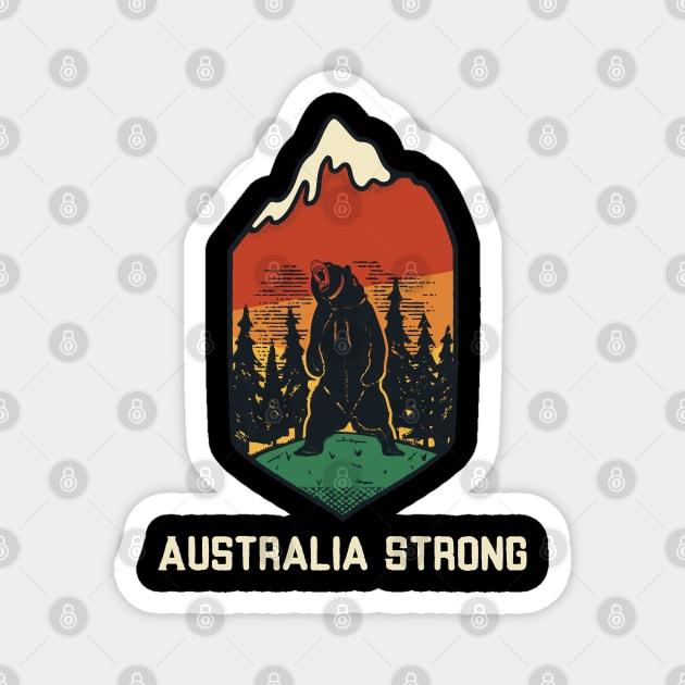 Australia Strong Magnet by Pixel Threads 