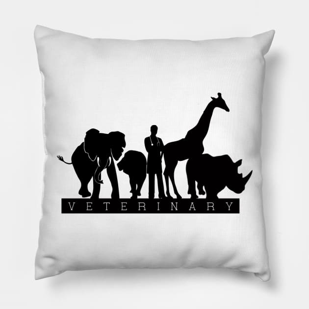 Profession T-Shirt Veterinary Pillow by nuruldewis