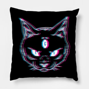 Glitch Cat V2 Pillow
