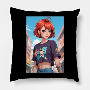 Pin Up Girl T-Shirt Pillow