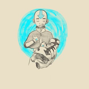 Aang Appa Sumi-e T-Shirt