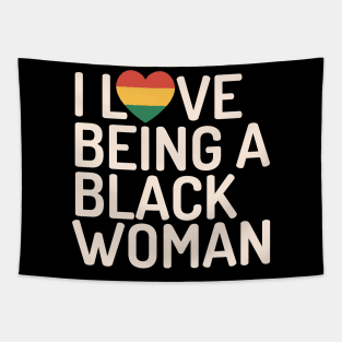 I love being a black woman black history month gift Tapestry