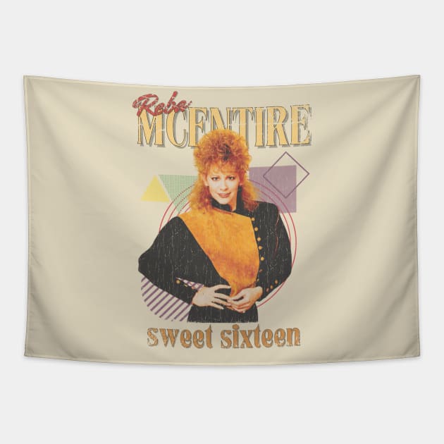 Reba McEntire Vintage 1955 // Sweet Sixteen Original Fan Design Artwork Tapestry by A Design for Life