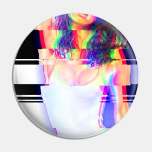 RETRO GLITCH GIRL #1 Pin