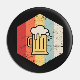 Vintage Retro 70s Beer Icon Pin