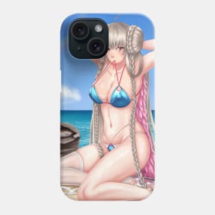 Formidable Lady of the Beach Background B Phone Case