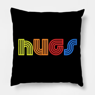 Hugs - Happy Vibes Retro Pillow