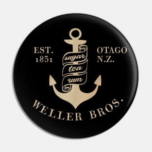 Weller Bros: Wellerman sea shanty logo (parchment look) Pin