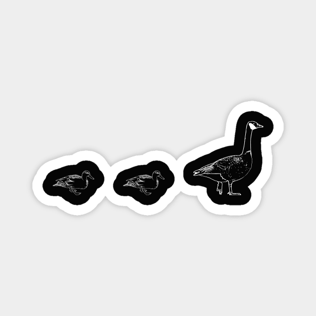 Duck Duck Goose (White) Magnet by JosepiC