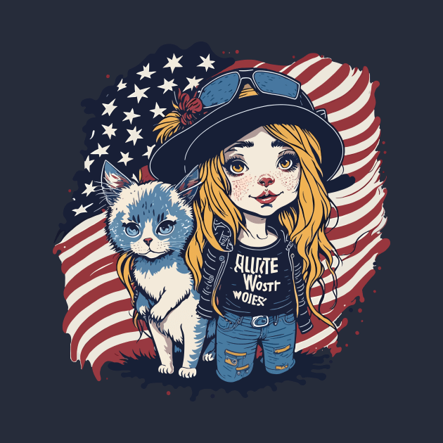 Patriotic Cat Mother by By_Russso