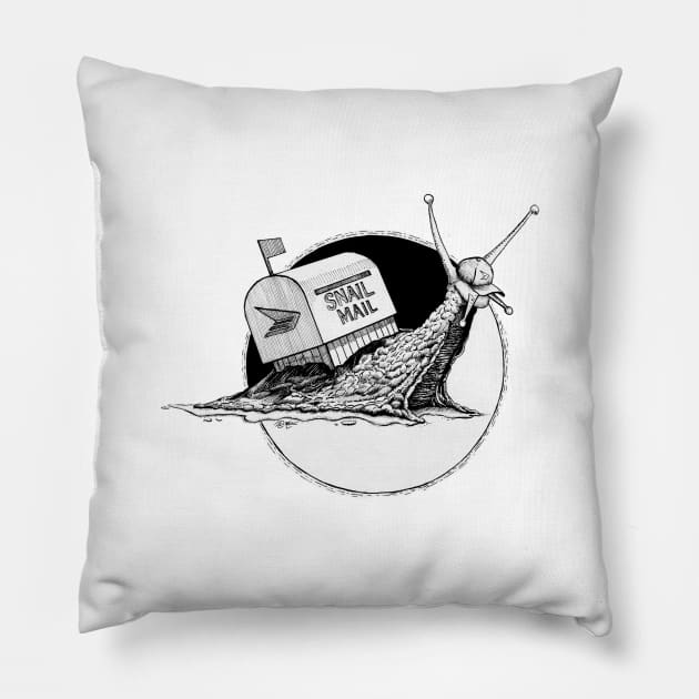 Snail mail Pillow by Angelo DiMartino