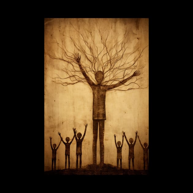 Slender Man and Kids Painting - Mysterious Childhood Encounter by Soulphur Media