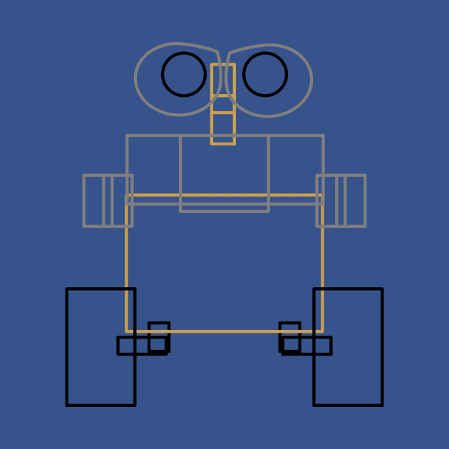 Minimal Line Wall-E by NoirPineapple