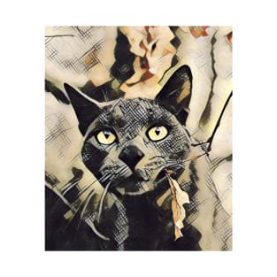 Cute Cat Pet Art T-Shirt